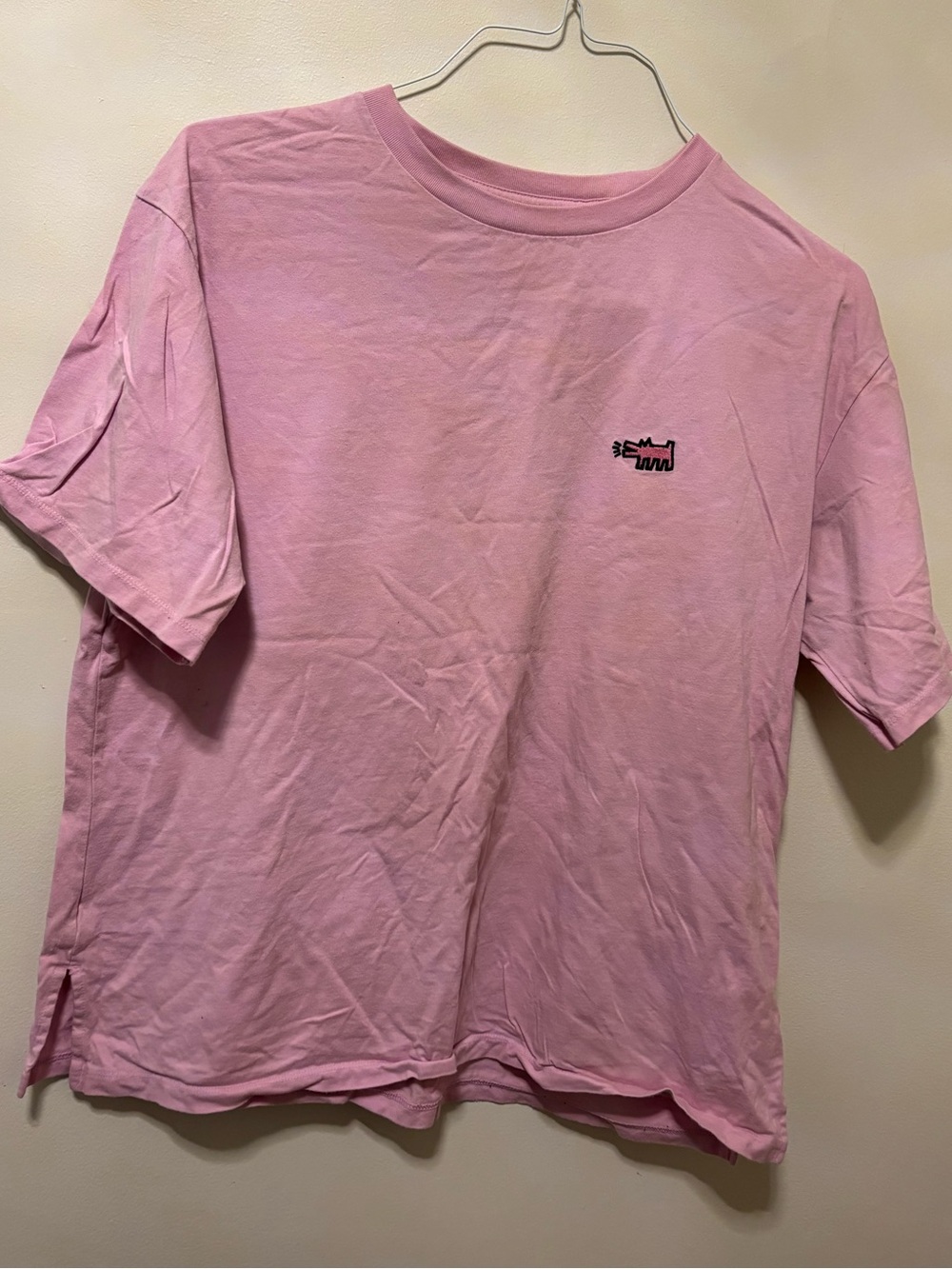 Uniqlo x Keith Haring pink shirt